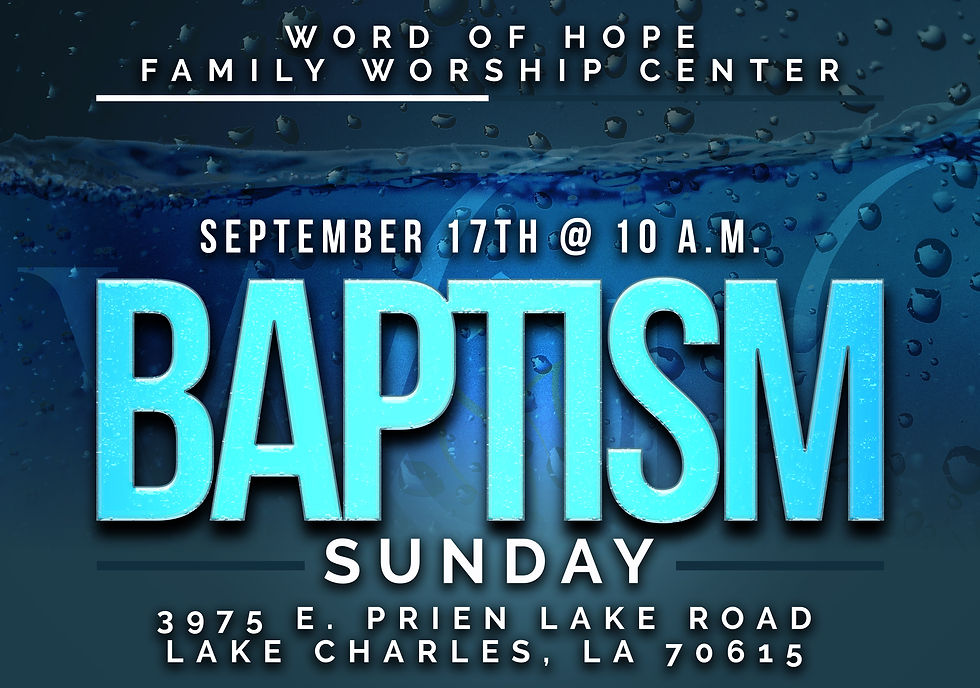Baptism Sunday