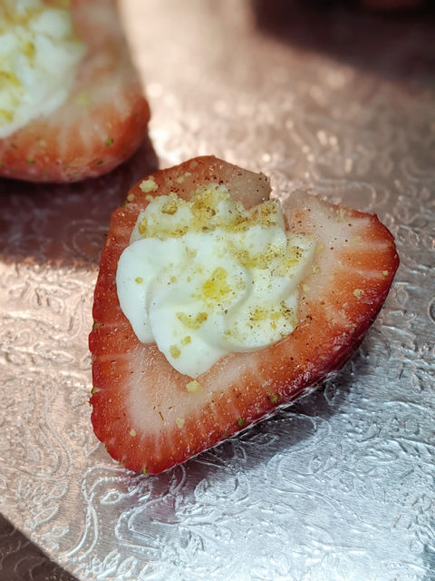 Strawberry Deviled Hearts