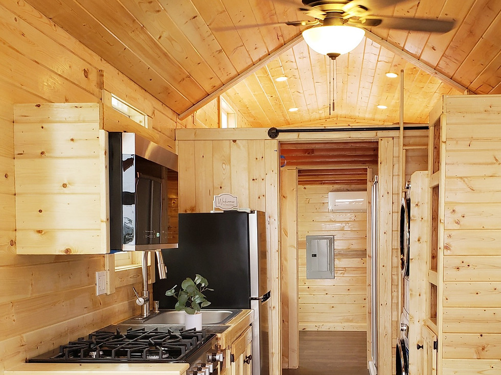 cedar tiny home interior