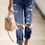 Thumbnail: High Waist Skinny Denim Ripped Jeans