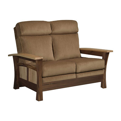 Amish Shaker Gateway Love Seat, Stationary A