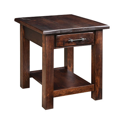 Amish Barn Floor 1 Drawer Open End Table