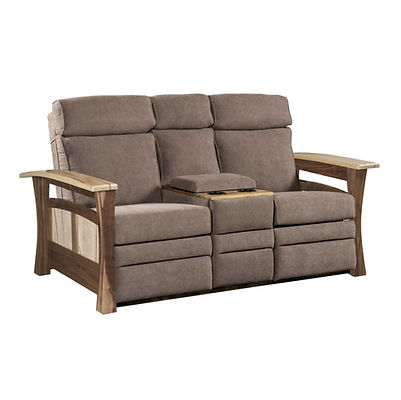 Amish Shaker Gateway Center Console Recliner Love Seat