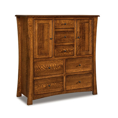 Amish Matison 7 Drawer 2 Door His and Her Chest