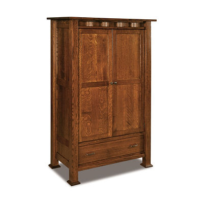Amish Sequoyah 1-Drawer 2-Door Wardrobe Armoire
