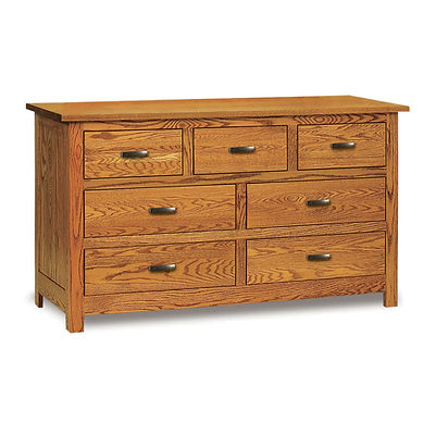 Amish Flush Mission 7 Drawer Dresser