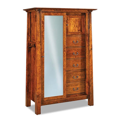 Amish Artesa 5-Drawer 2-Door Sliding Door Chifforobe