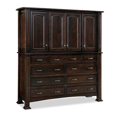 Amish Lexington 9-Drawer 4-Door 2 Piece Mule Chest