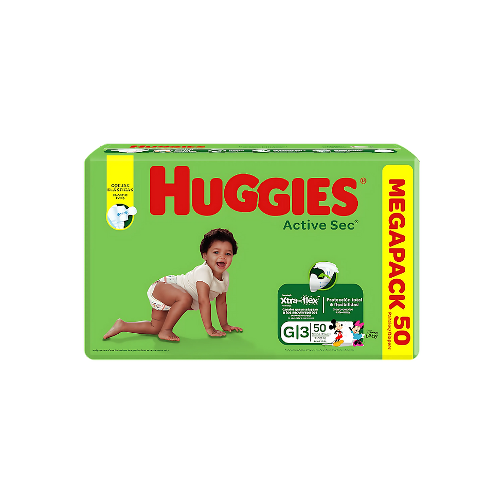Pañal Huggies Active Sec Etapa G/3 X - 50Und