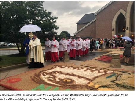 Article: National Eucharist Pilgrimage meets rain and prayers at first Maryland stop