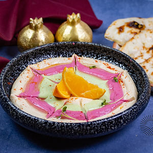 FLAVOURS HUMMUS, KHAMIRI ROTI