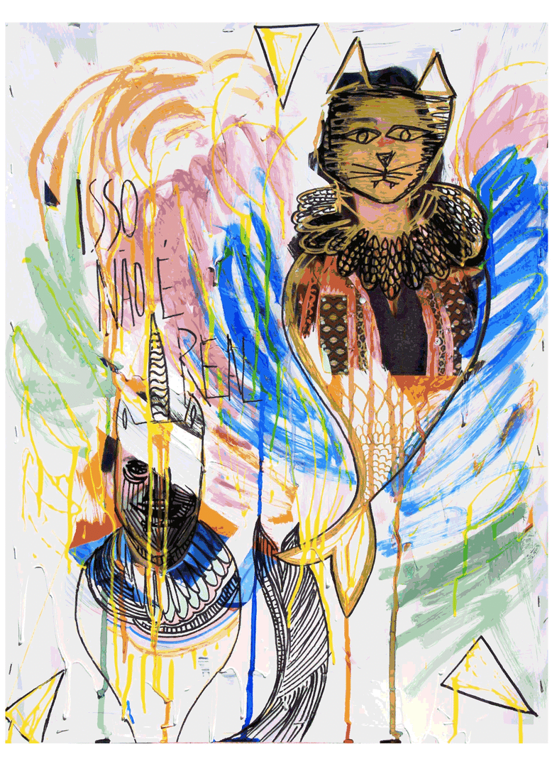 isso não é real / caneta e acrílico sobre tela - 2011