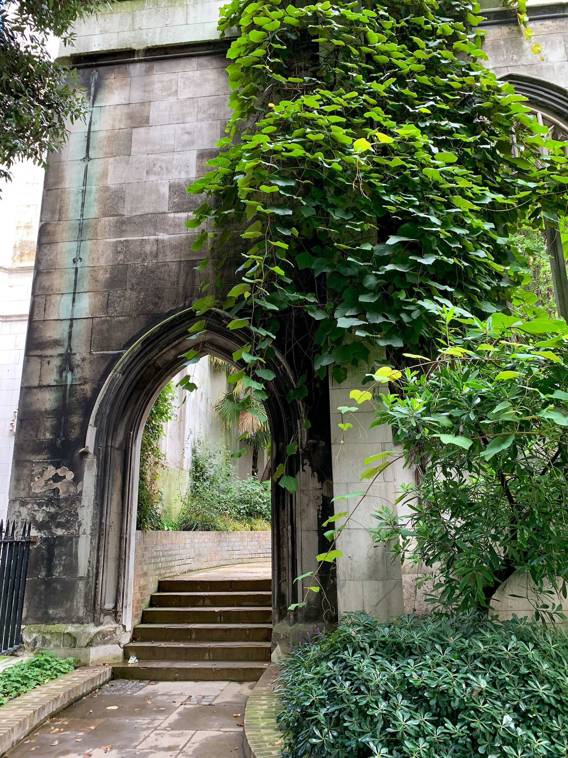a doorway into the garden