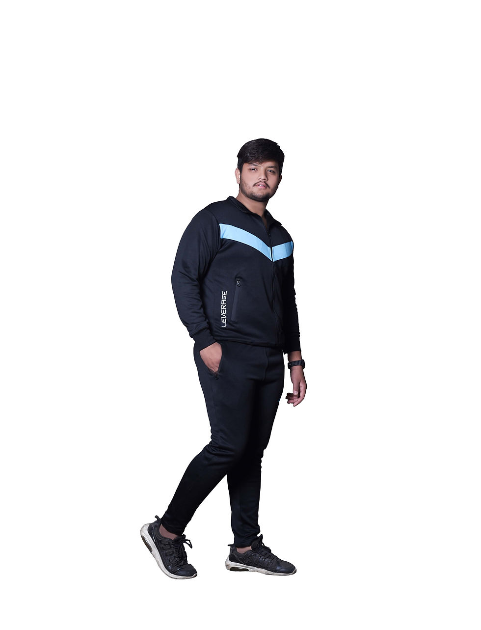 Leverage® Black Strom Men's | Winter Mock Neck Tracksuit