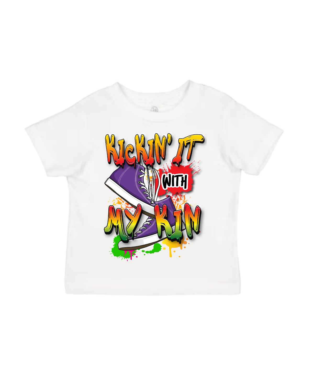 INFANT WHITE KICKIN IT WITH MY KIN - FAMILY T SHIRT