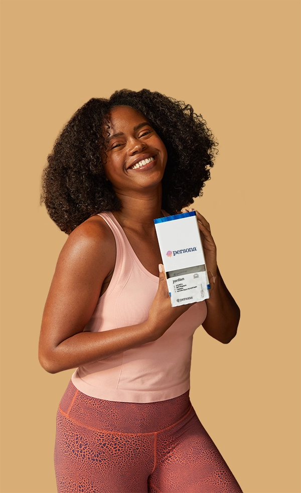 Woman with personalized pack