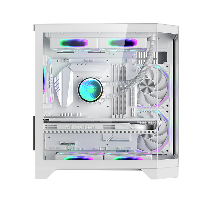 Miniatura: WJCOOLMAN Dreamer mini PC case M-ATX Three Sided Glass sea view room 240 water c