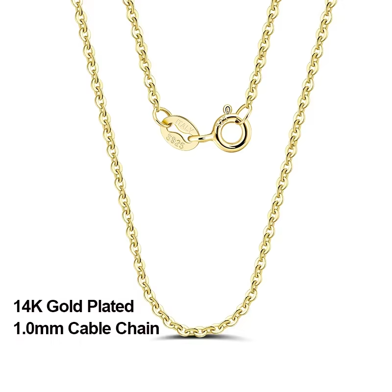 Miniatura: Rinntin 18K Gold 925 Sterling Silver Fashion Cable Link Chains Necklace for Wome