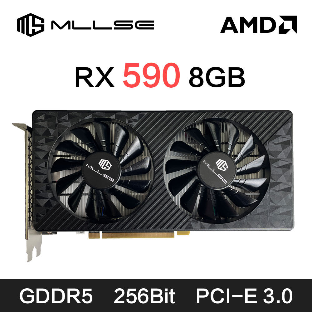 MLLSE AMD RX 590 8GB 2304SP Gaming Graphics Card GDDR5 256Bit PCI-E 3.0 ×16 6Pi