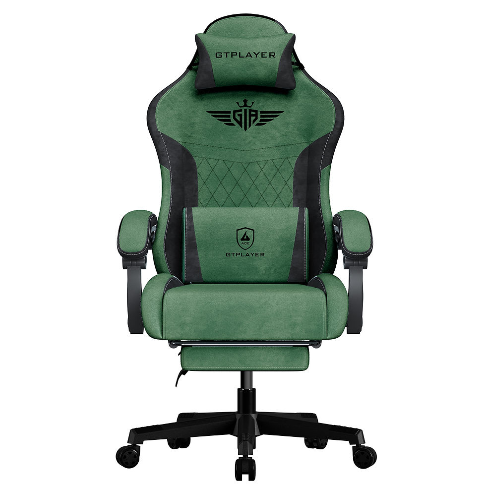 Miniatura: GTPLAYER Gaming Chair Fabric, High Back Computer Chairs with Footrest for Adults