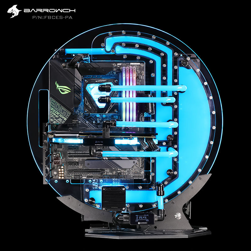 Miniatura: Barrowch STAR1 Series Limited Edition Water Cooling MOD Case round Chassis for G