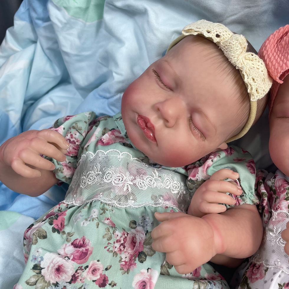 Miniatura: 1Pcs 50CM Finished Reborn Baby Dolls LouLou Twins Girl Lifelike Silicone Vinyl N