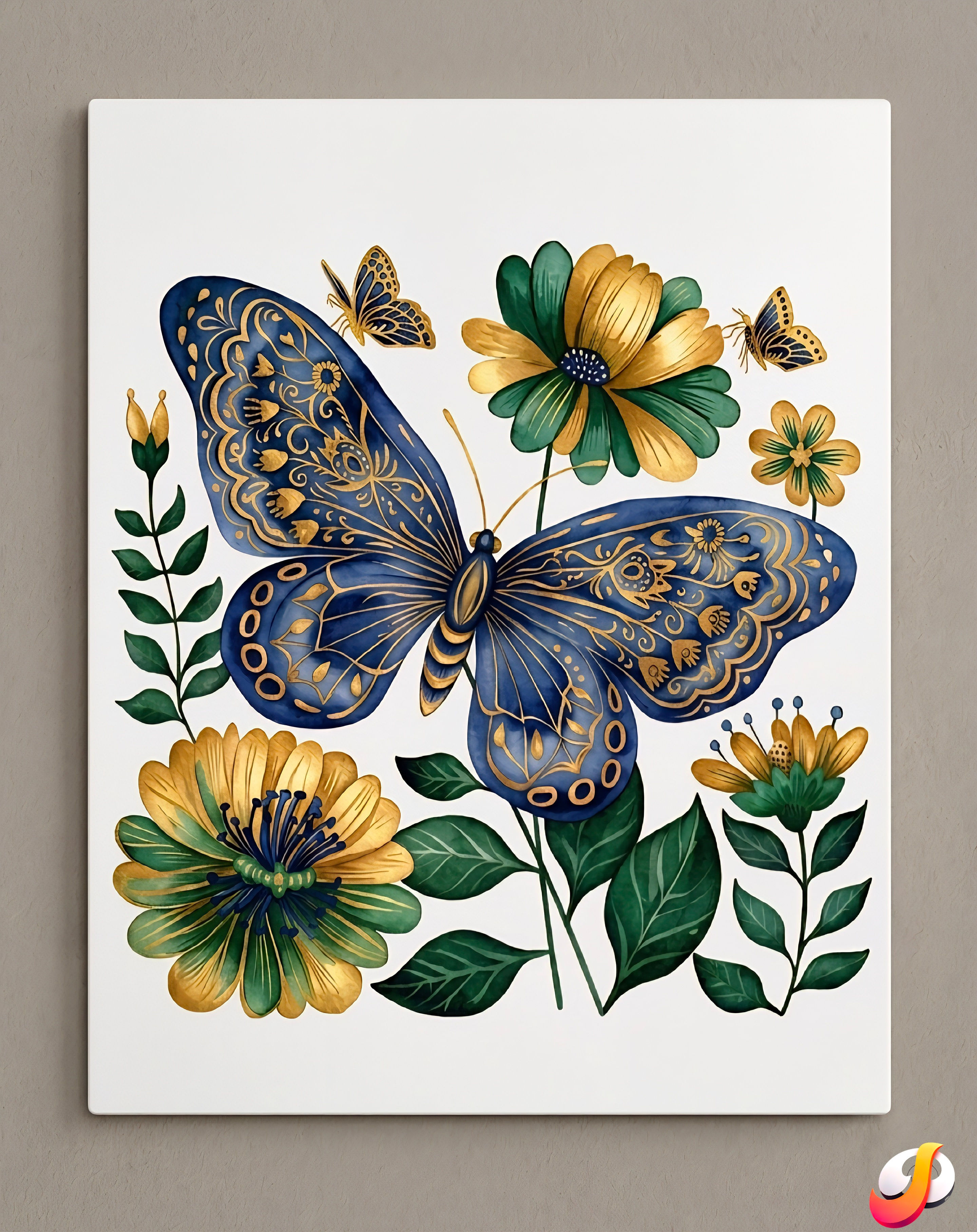 Mariposa con Flores
