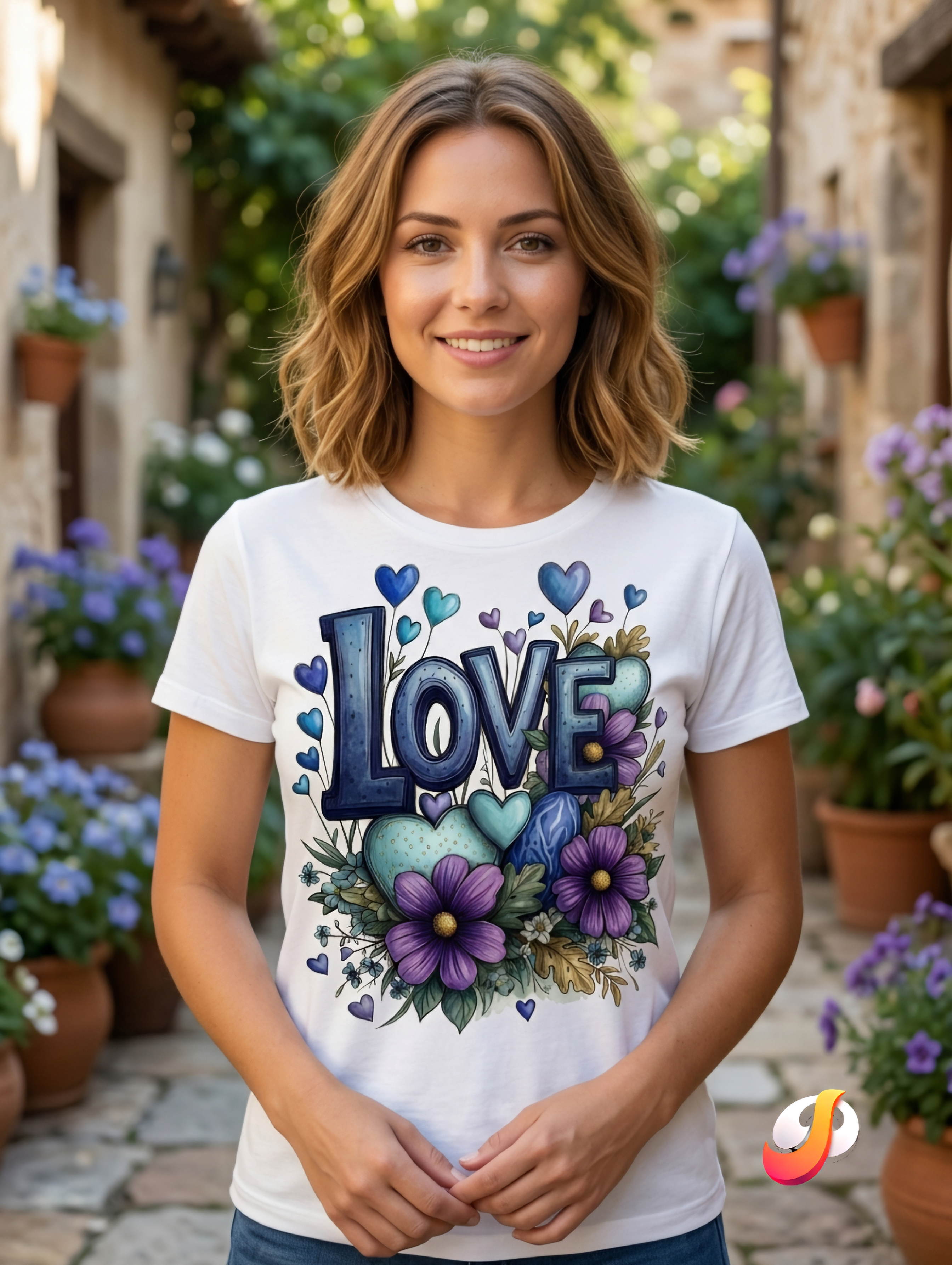 Love con flores