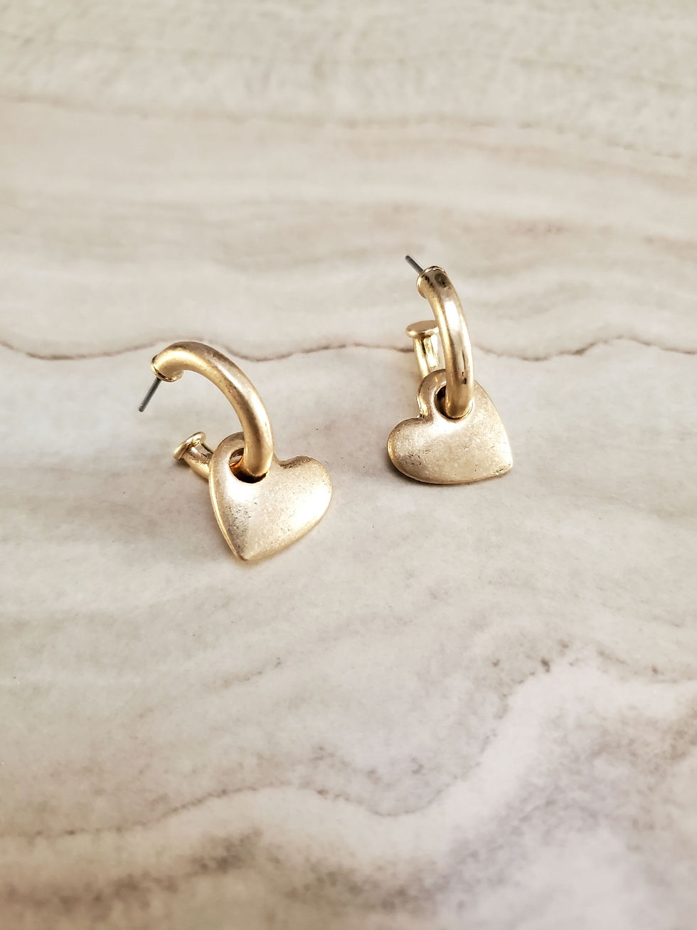 Thumbnail: Mini Hoop Sliding Heart Charm