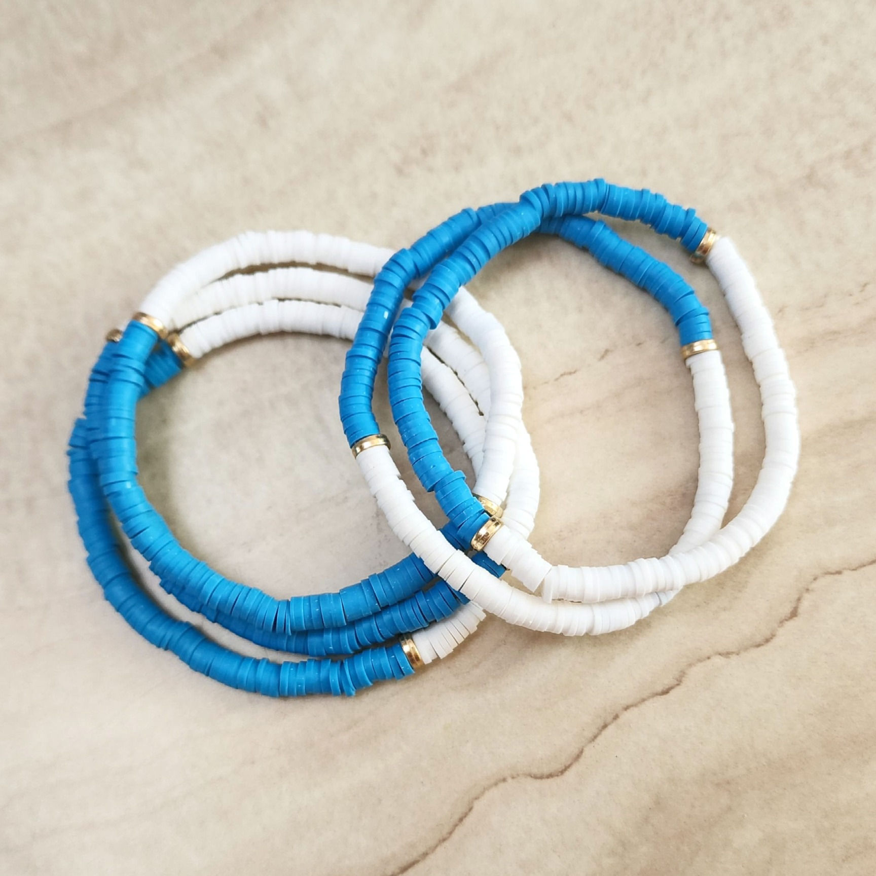 Clay Bead Bracelet Set