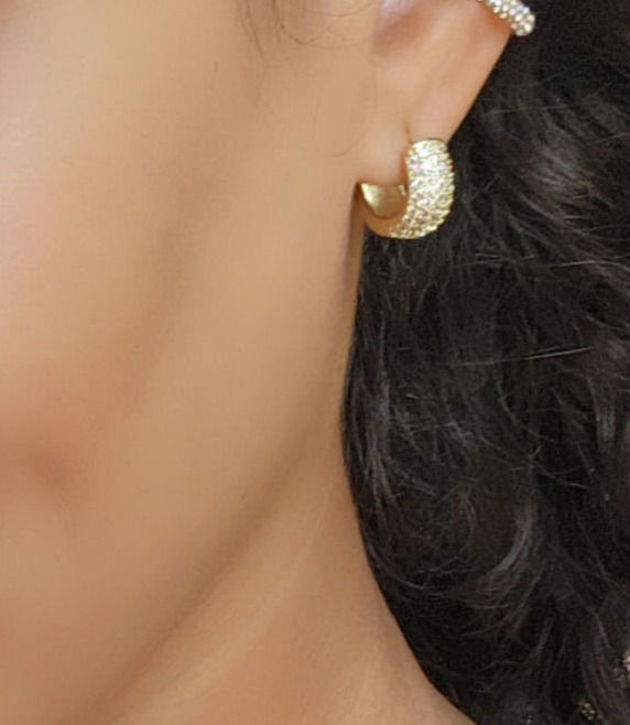 Thumbnail: Waterproof Huggie Hoops