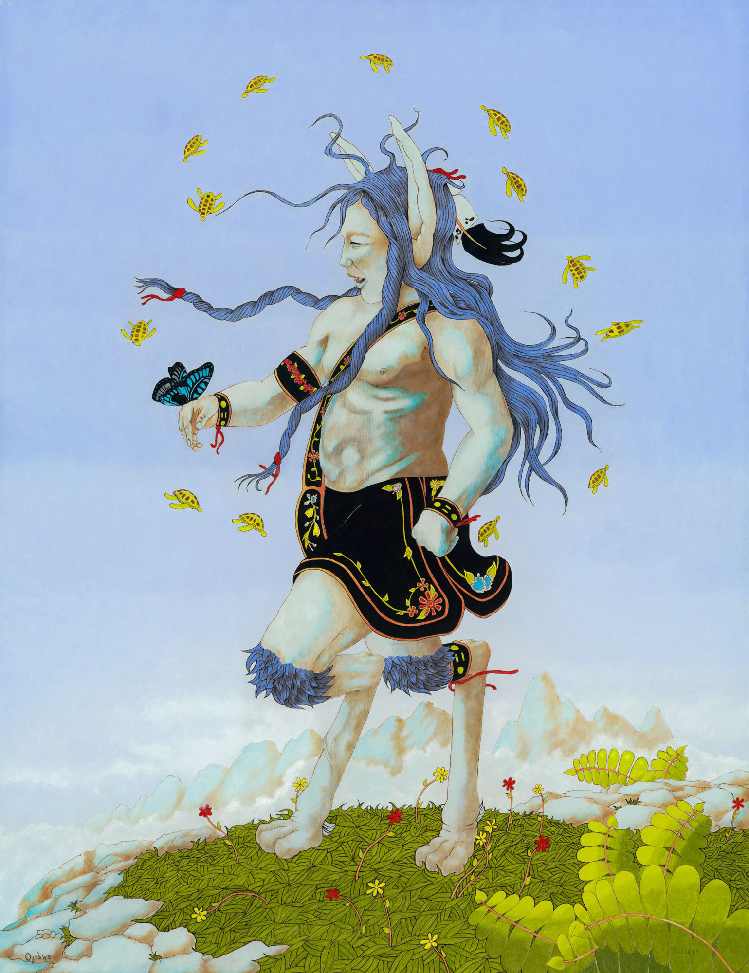 "Young Nanaboozhoo and the Butterfly" Rabbett Strickland