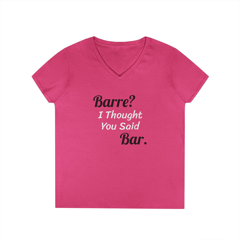 Thumbnail: Barre Women's V-Neck T-Shirt