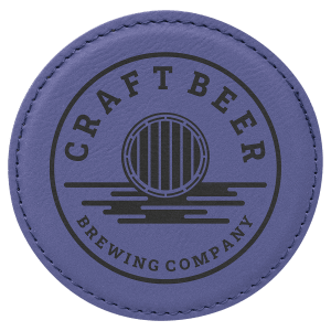 Thumbnail: 4" Round Leatherette Coasters