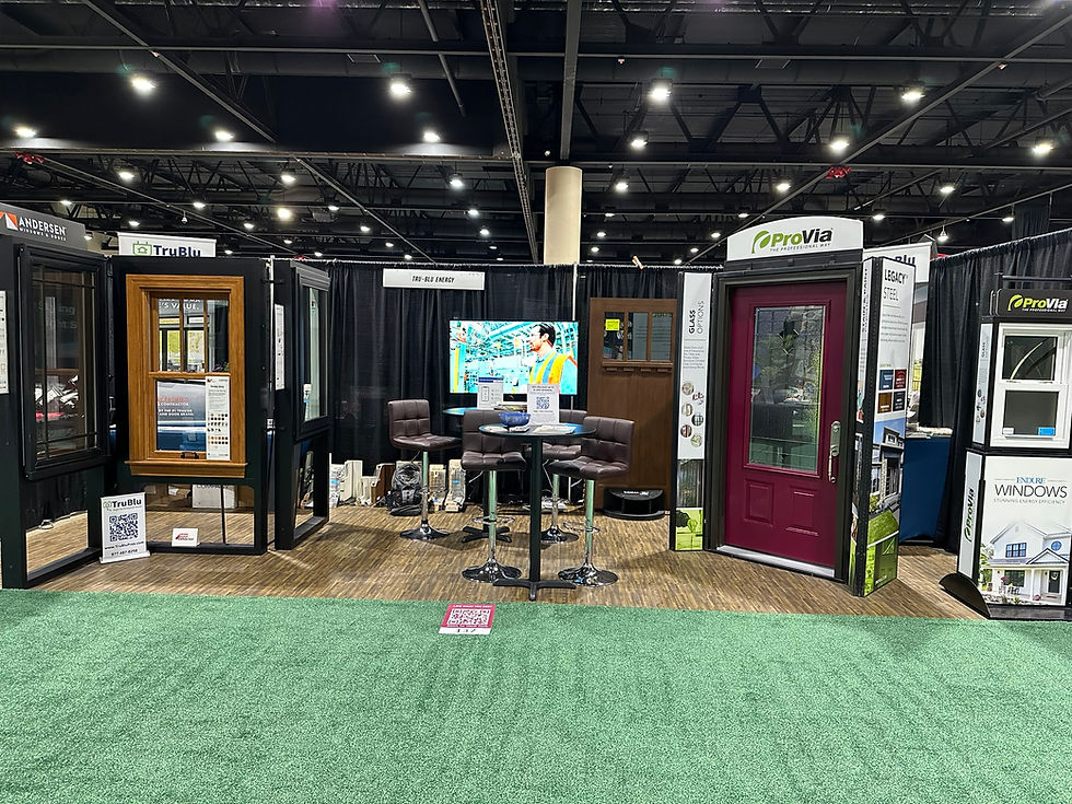Birmingham Home Show booth displaying replacement-windows-and-doors.