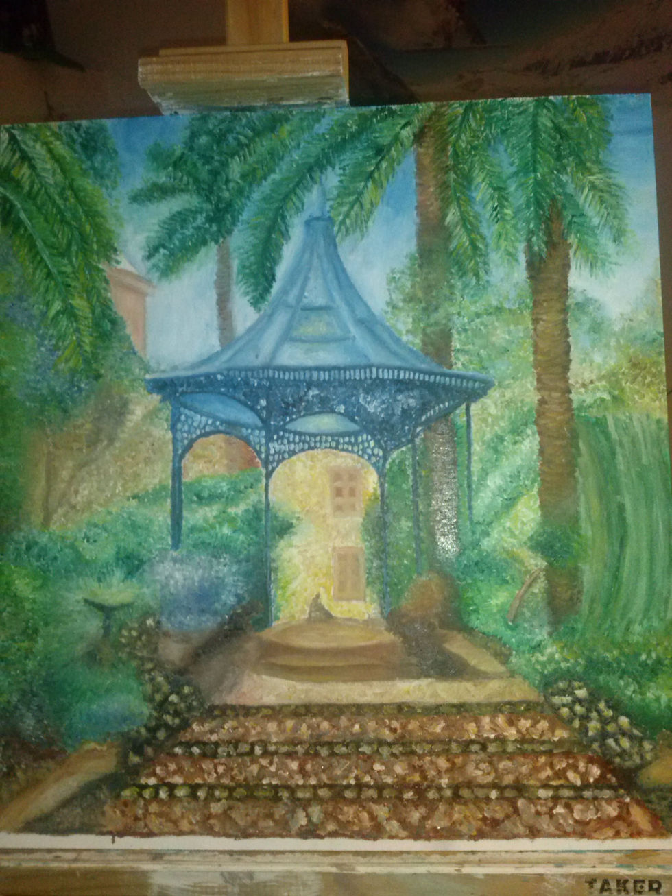 Parque con kiosco (60x55 cm)