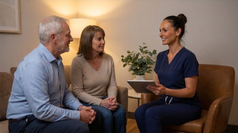 Experienced sonographer seated in front of an ultrasound machine at MedHealth Ultrasound Southampton.