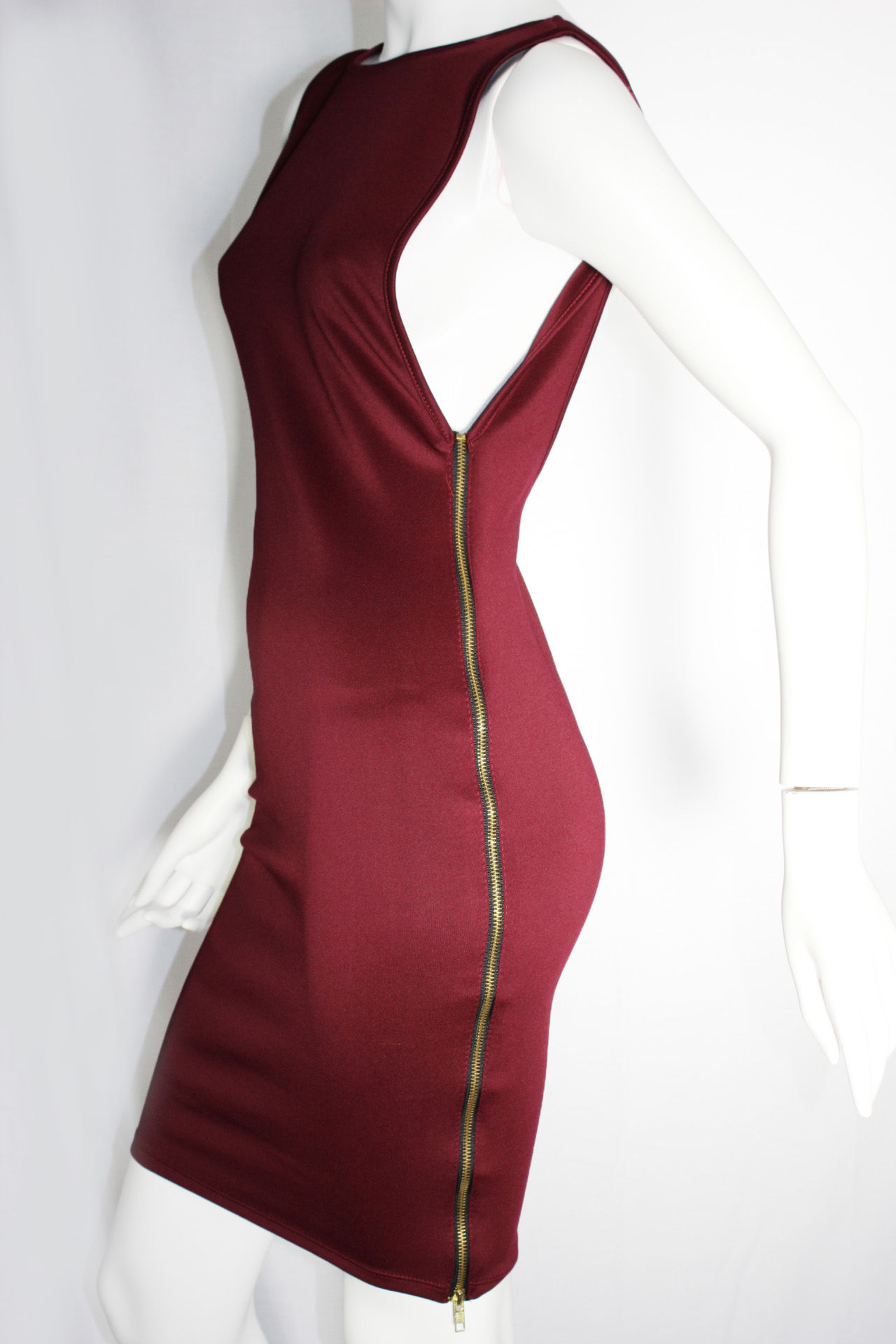 Body Con Zip Fitted Clubwear Dress