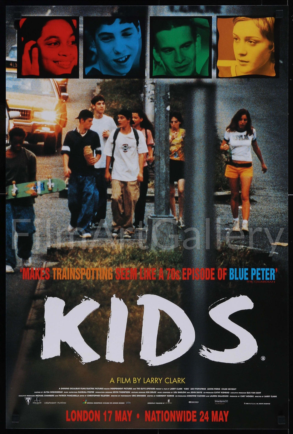 Film poster for 'Kids' (1995).