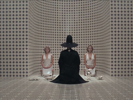 Screencap from the opening sequence of Jodorowsky's 'The Holy Mountain' (1973).