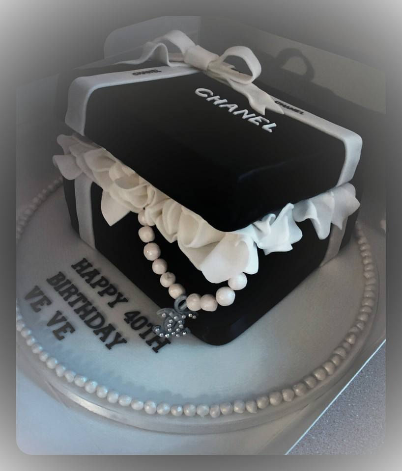 3D Chanel box birthday cake