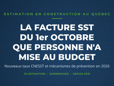 La facture SST du 1er octobre que personne n'a mise au budget
