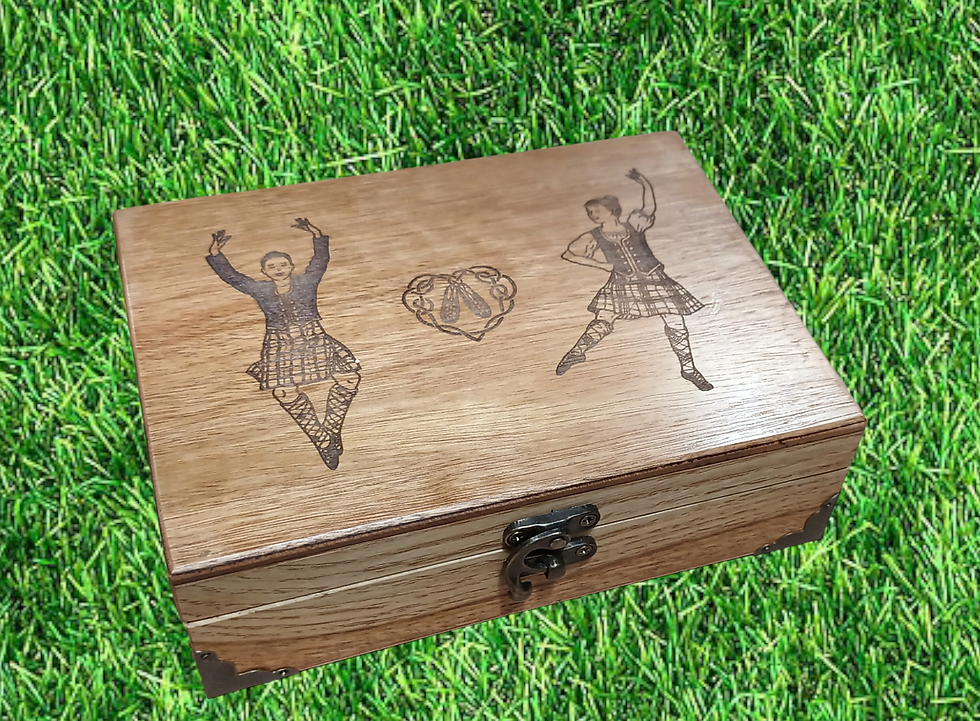 Highland dancing keepsake box