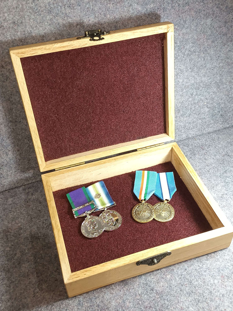 Thumbnail: Hand made Oak medal box
