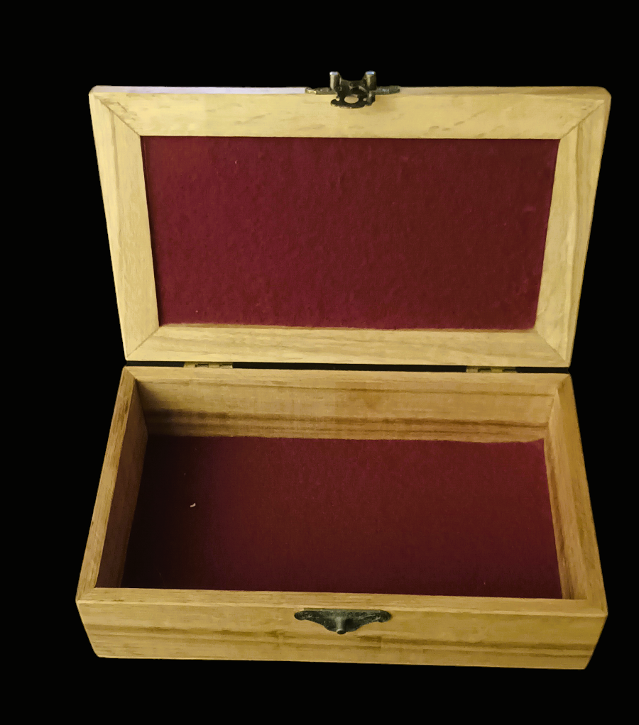 Thumbnail: solid oak  (world map) keepsake box