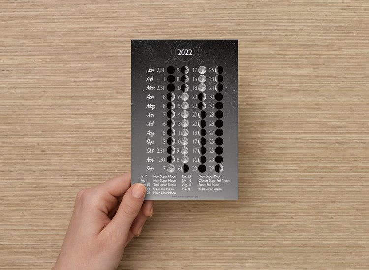 Thumbnail: 2022 Moon Phase POSTCARD