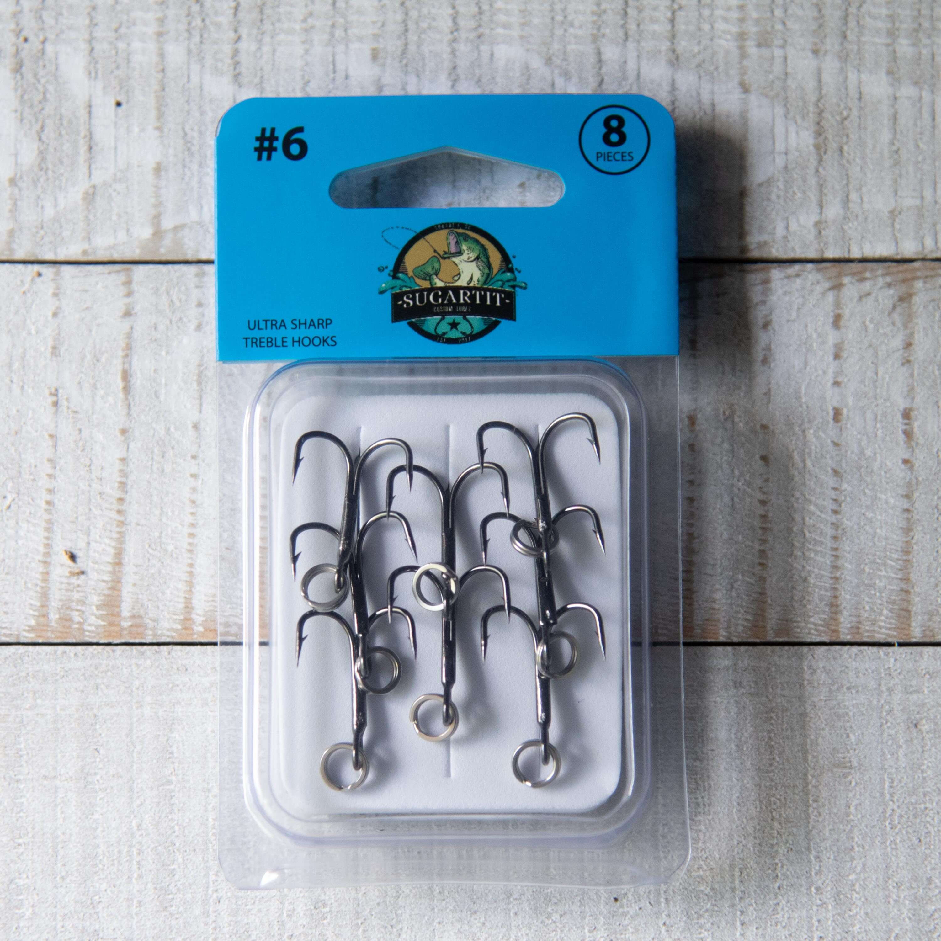 8pcs super sharp treble hook
