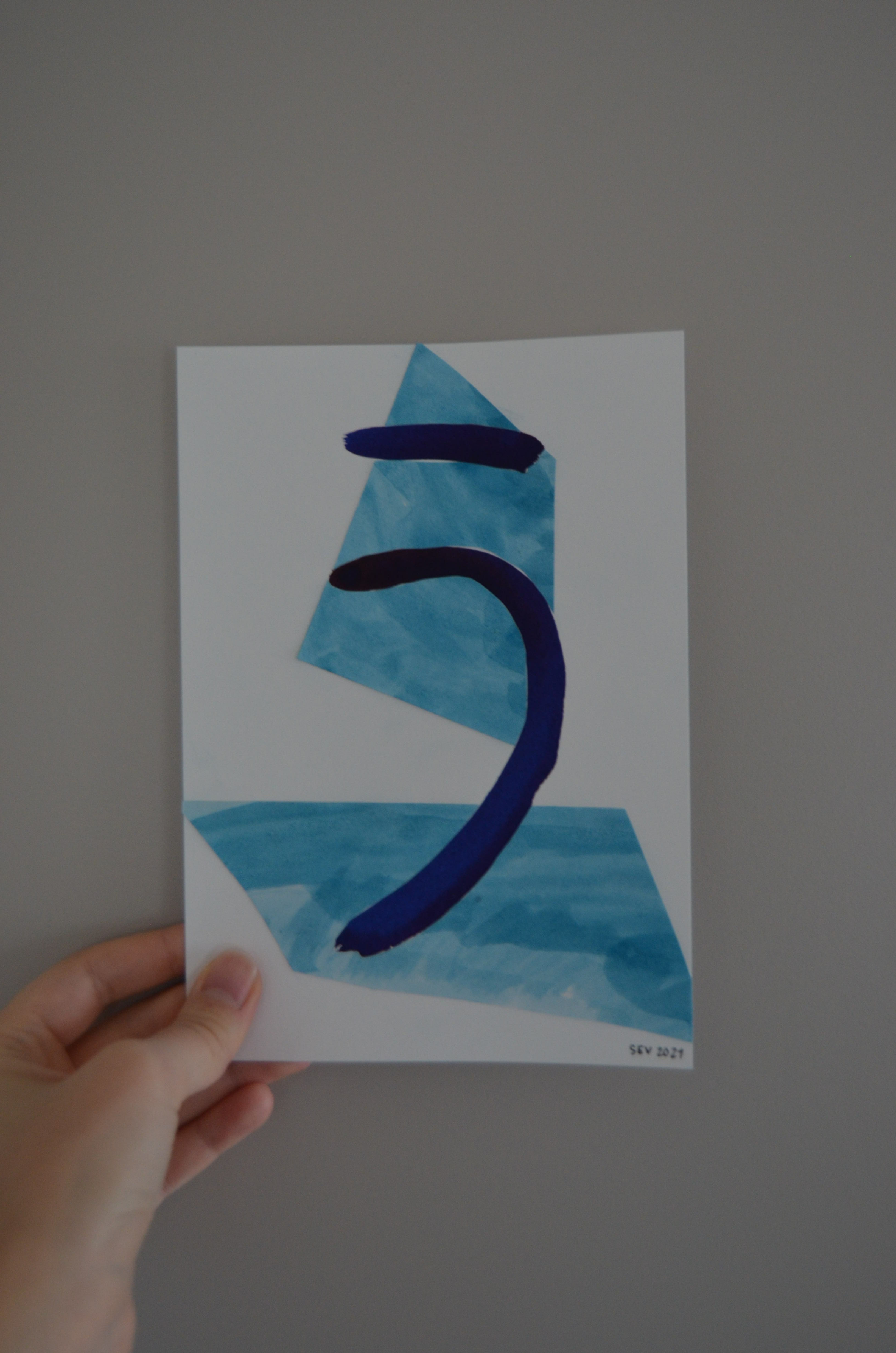 U hiragana, collage original