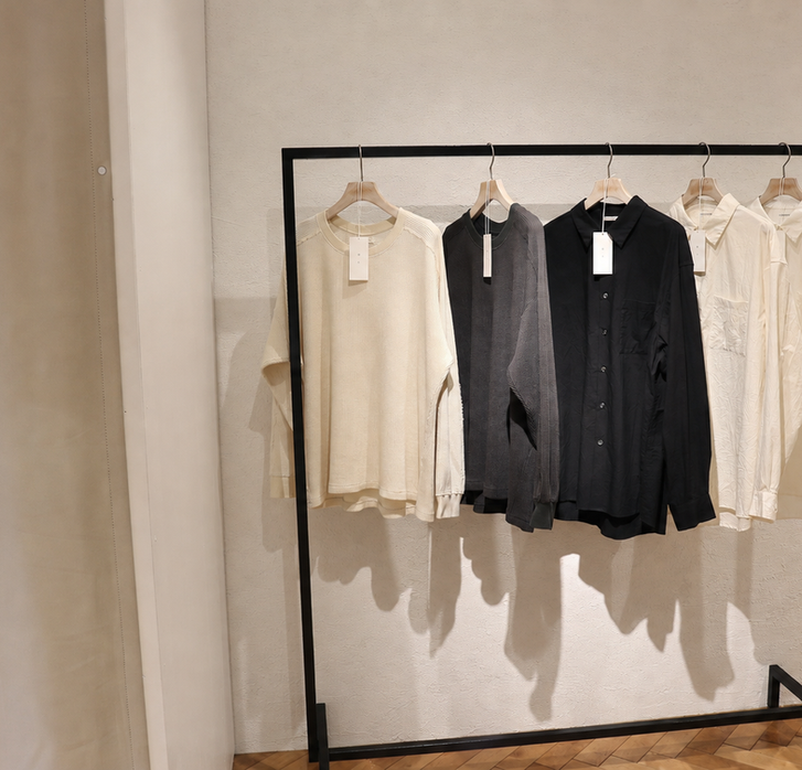 7312roomでのアパレル展示会・受注会のディスプレイ例
