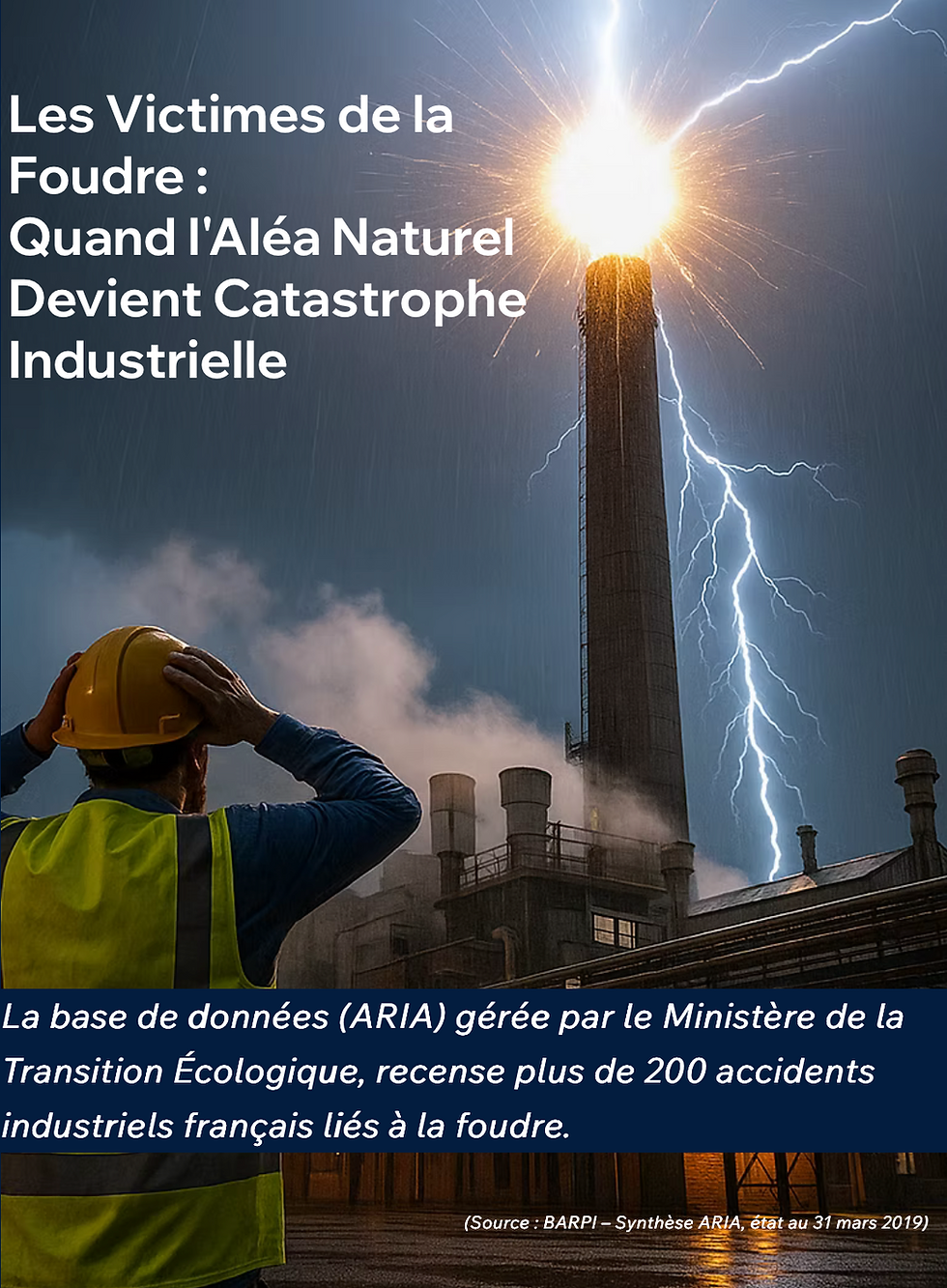 Sinistre foudre dans les industries françaises.